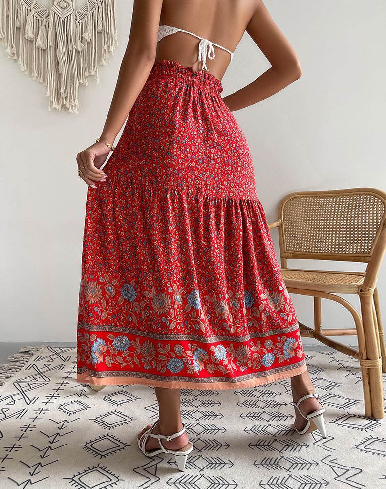Blooming Season Fashion Flared Skirt