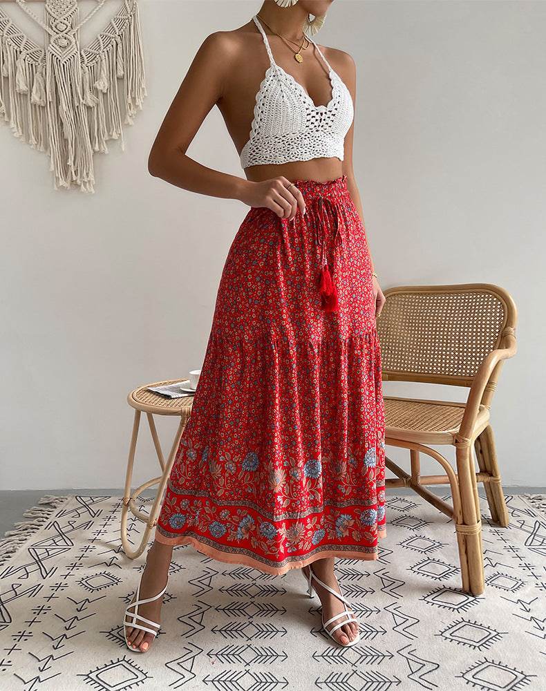 Blooming Season Fashion Flared Skirt