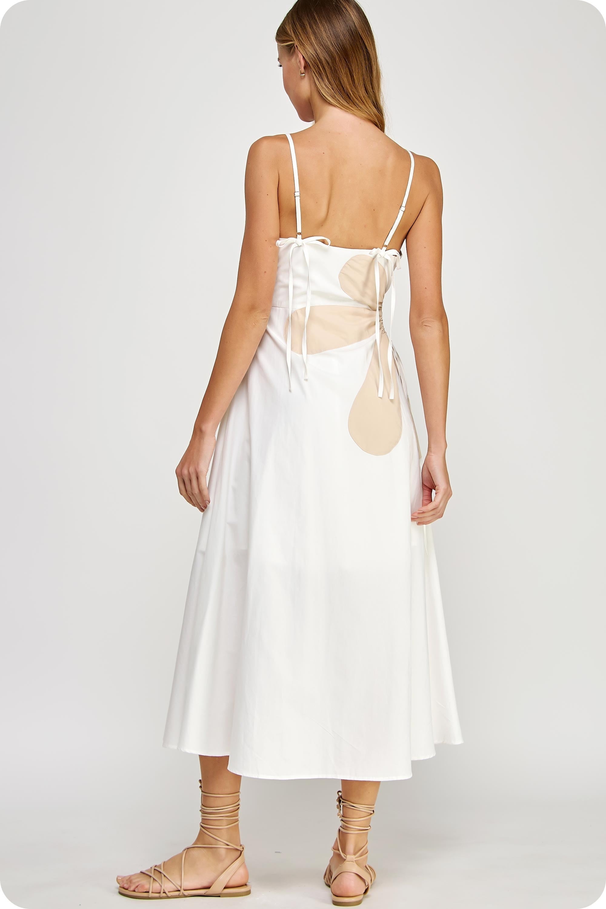 Moachic Long Dress - Off White/Almond