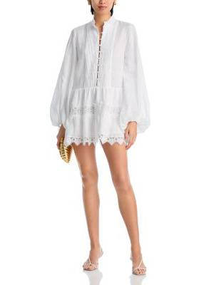 Loose Lantern Sleeve Shirt Dress