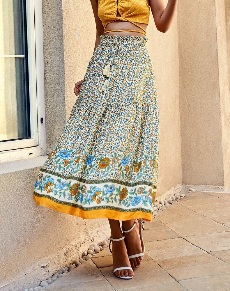 Blooming Season Fashion Flared Skirt