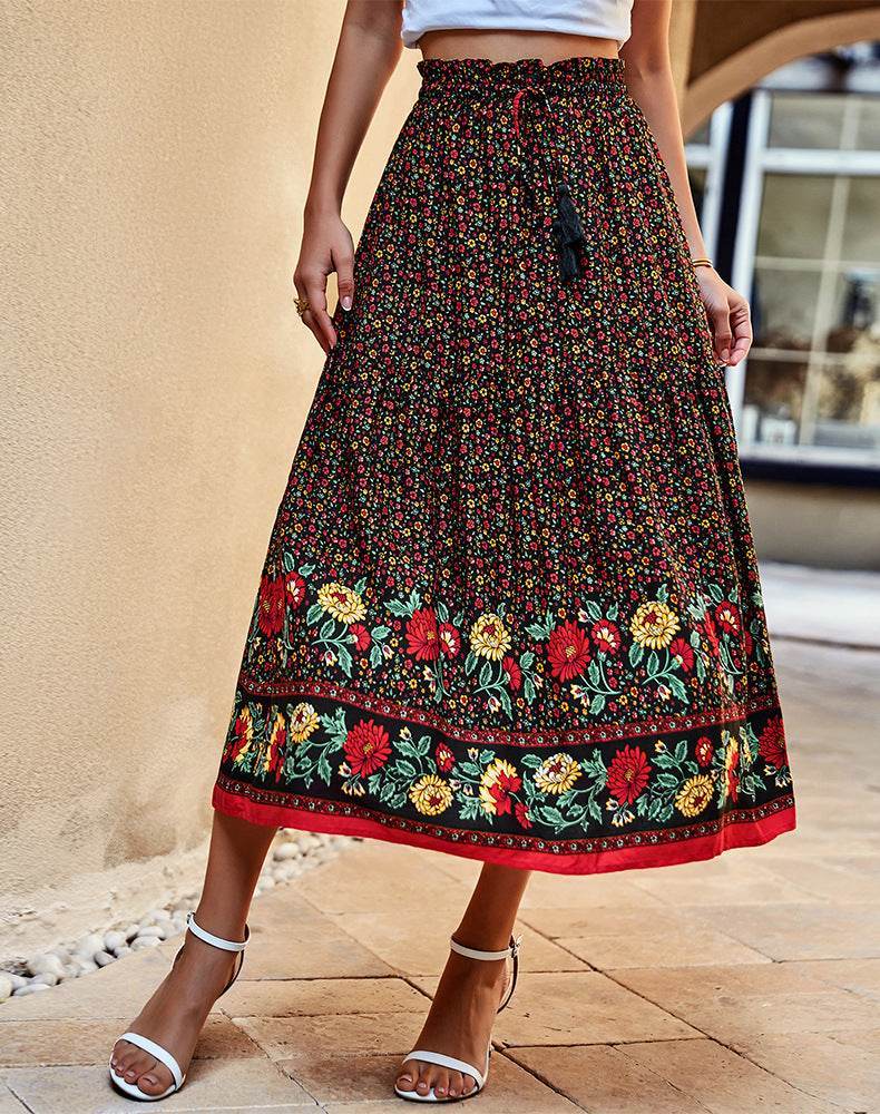 Blooming Season Fashion Flared Skirt