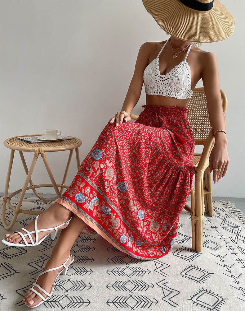 Blooming Season Fashion Flared Skirt
