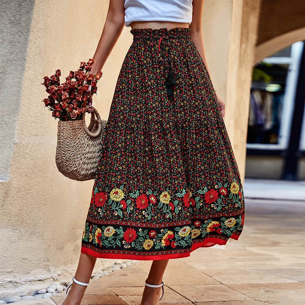 Blooming Season Fashion Flared Skirt