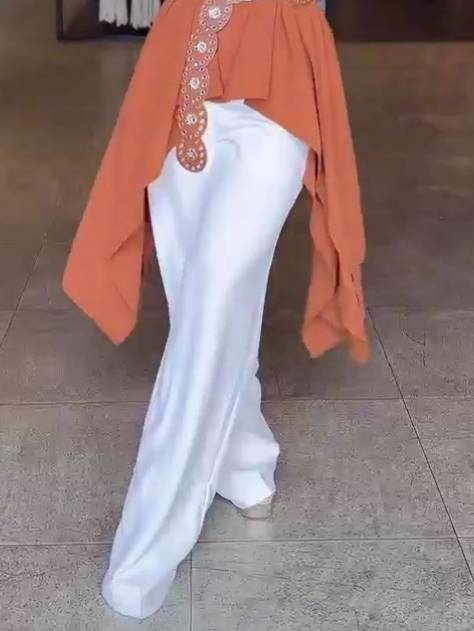 Variant Top And Wide Leg Pants Suit