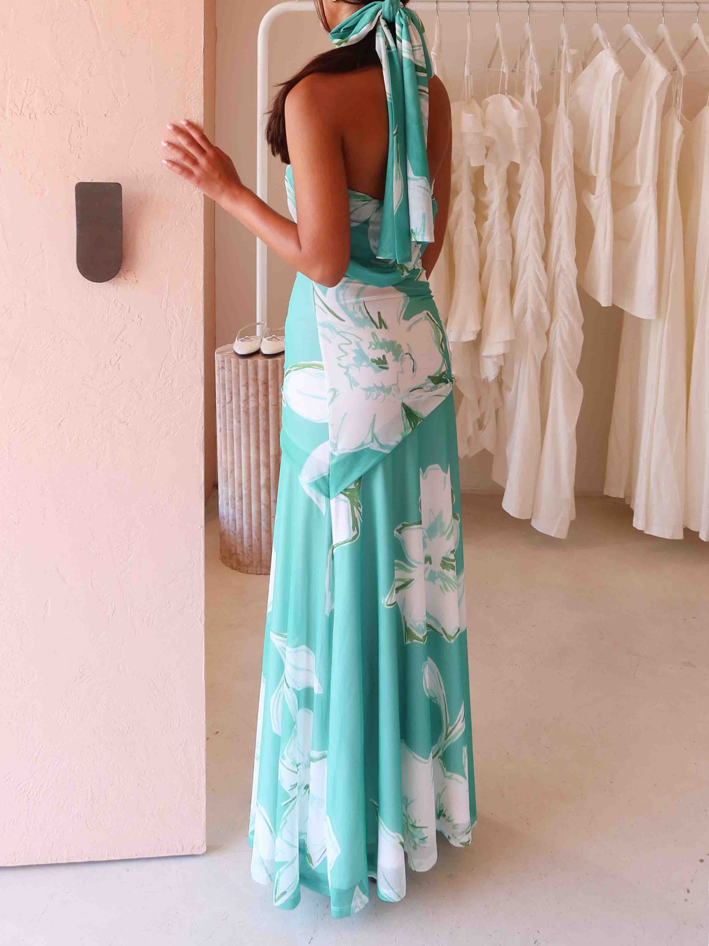 Elegant Off-the-shoulder Stunning Floral Print Maxi Dress