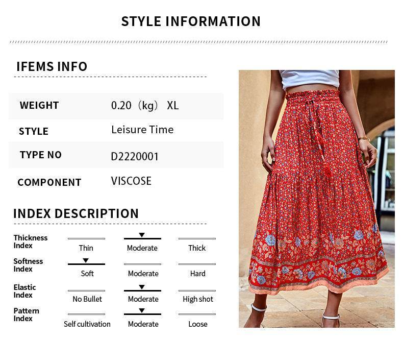 Blooming Season Fashion Flared Skirt