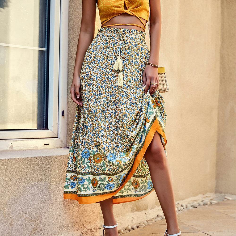 Blooming Season Fashion Flared Skirt