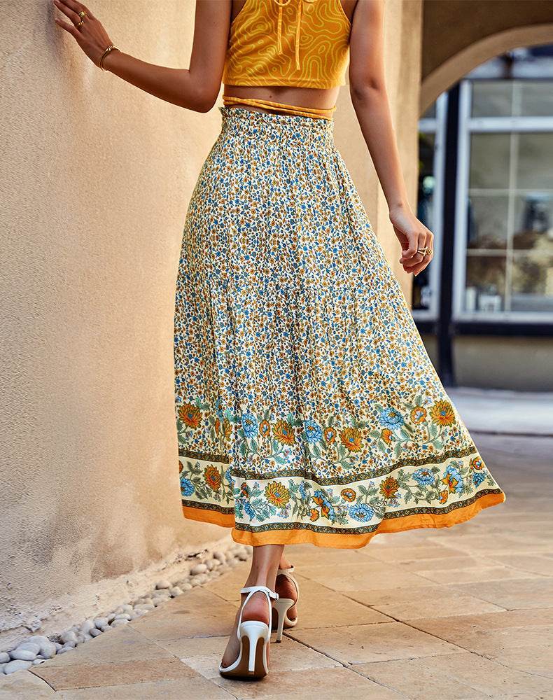 Blooming Season Fashion Flared Skirt