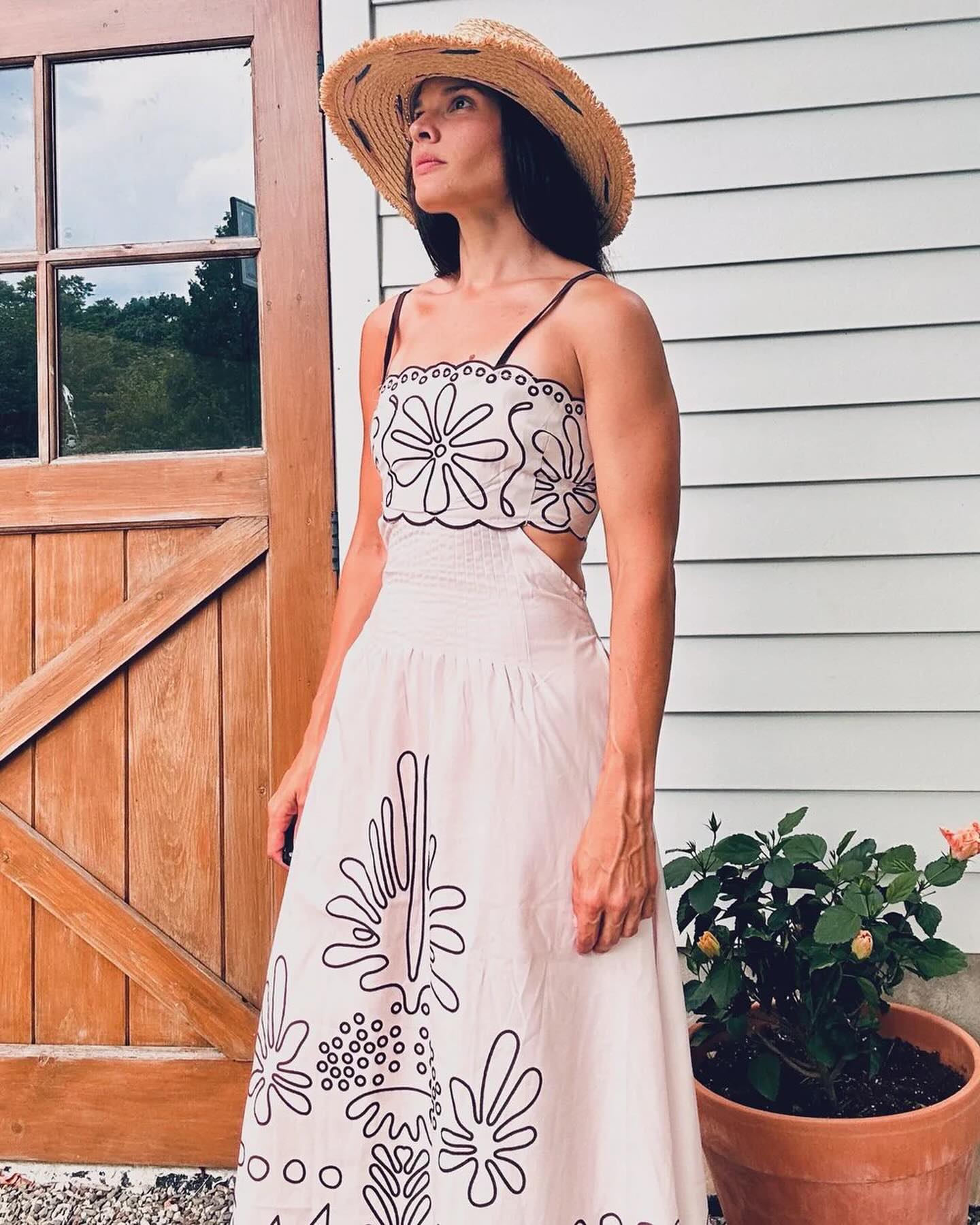 Moachic Strap Midi Dress