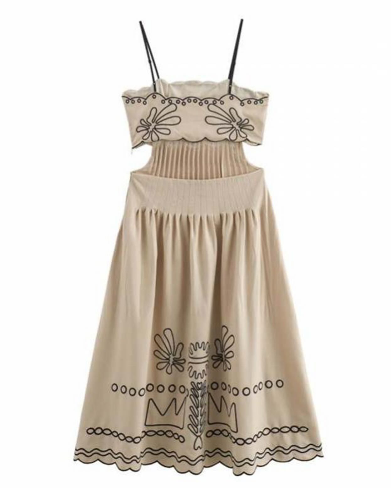 Moachic Strap Midi Dress