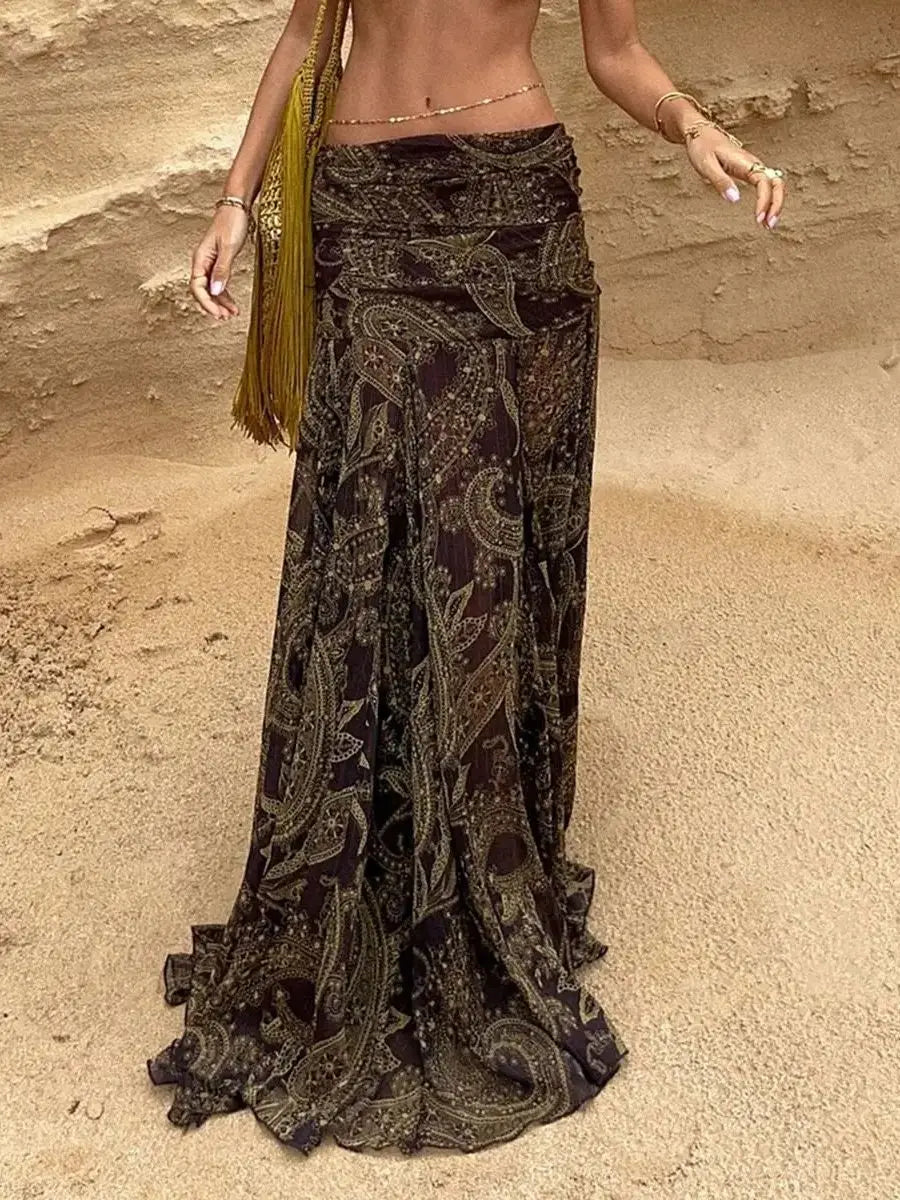 Moachic Maxi Brown SKIRT