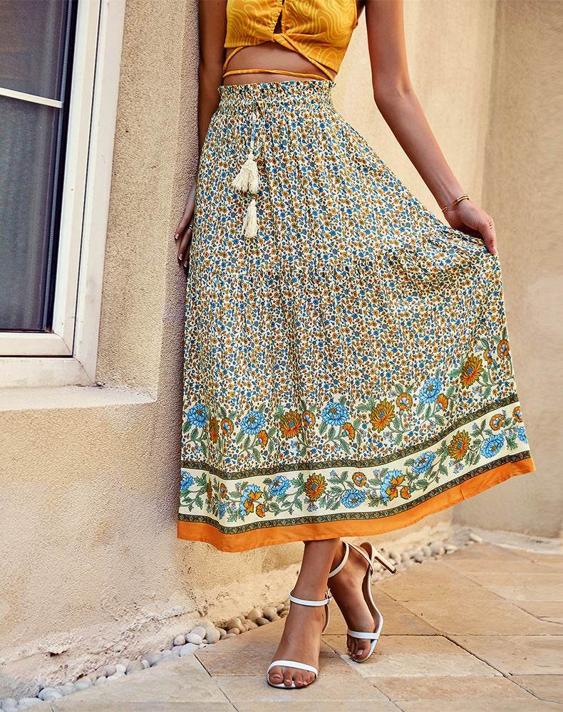 Blooming Season Fashion Flared Skirt