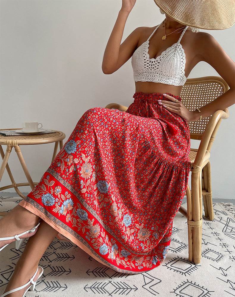 Blooming Season Fashion Flared Skirt