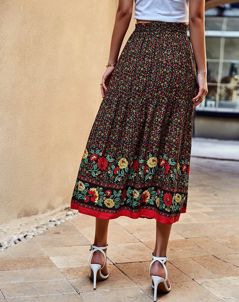 Blooming Season Fashion Flared Skirt