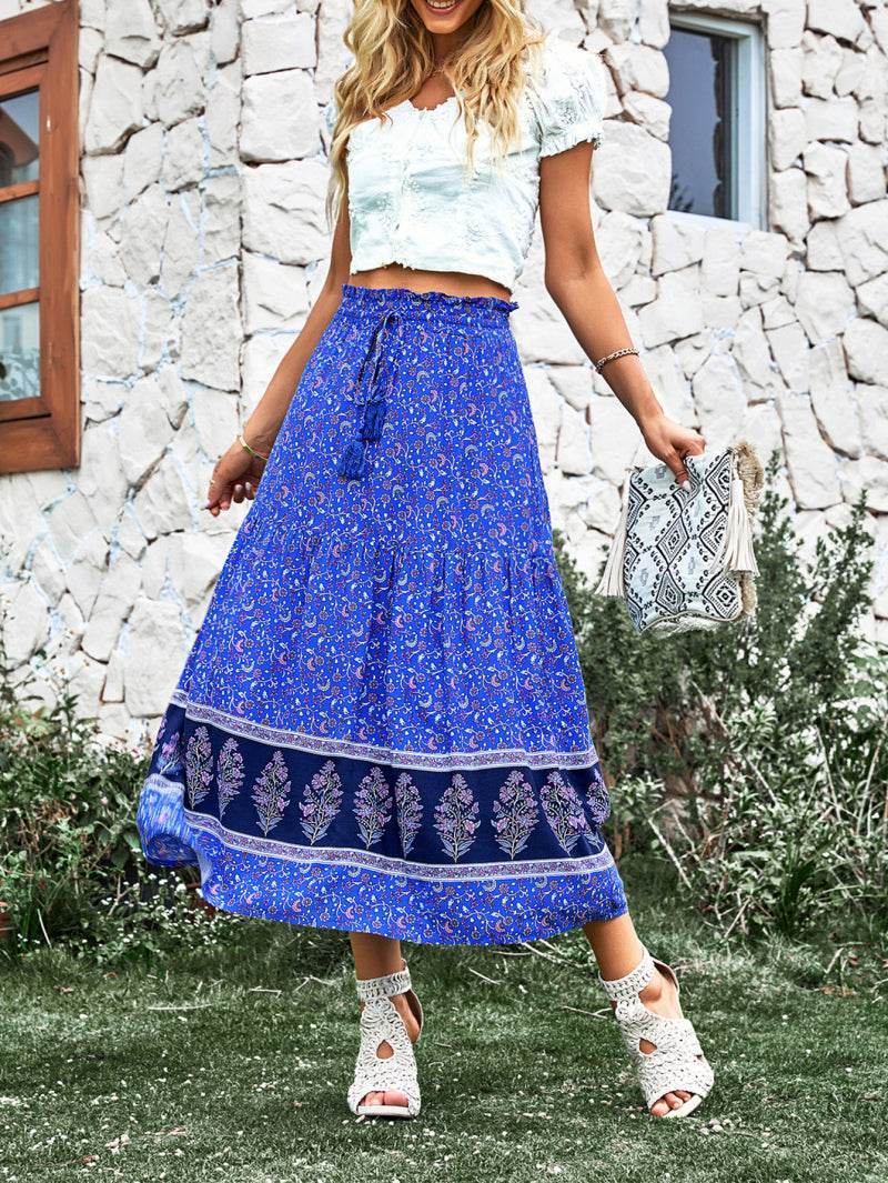 Blooming Season Fashion Flared Skirt