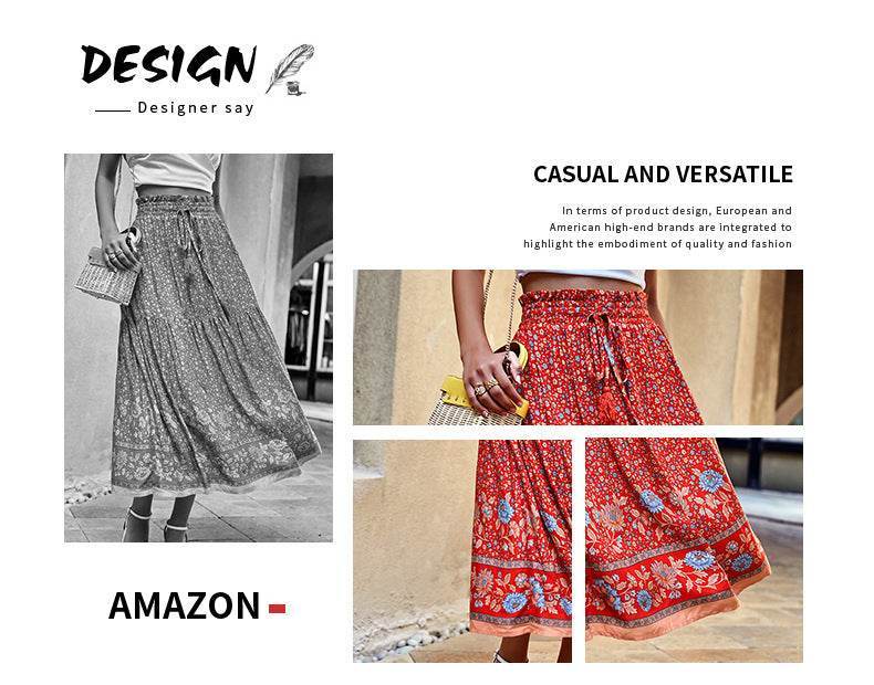 Blooming Season Fashion Flared Skirt
