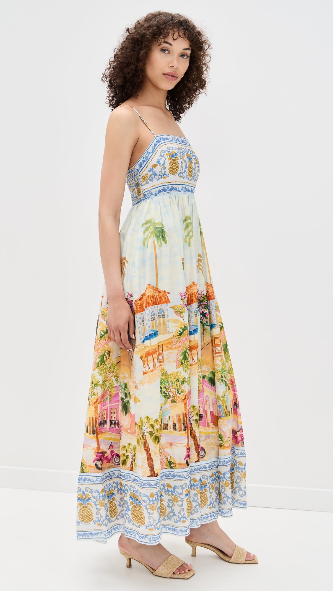 Moachic Multicolor Strap Maxi Dress
