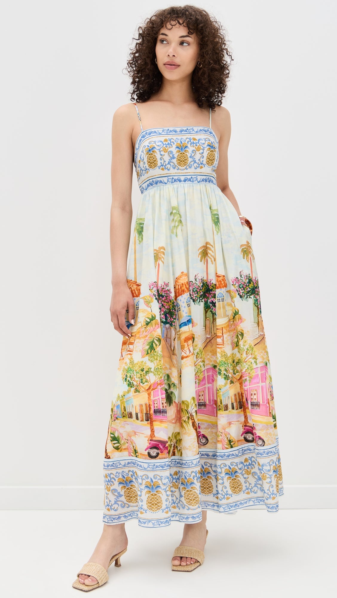 Moachic Multicolor Strap Maxi Dress