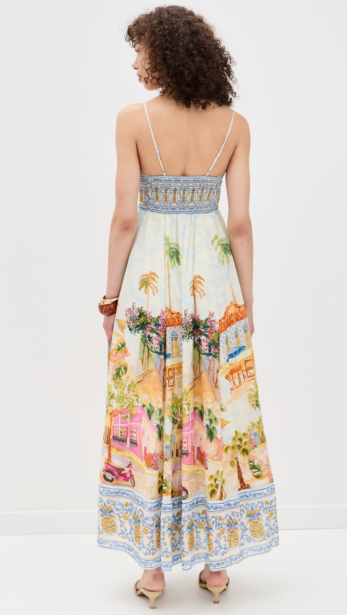 Moachic Multicolor Strap Maxi Dress