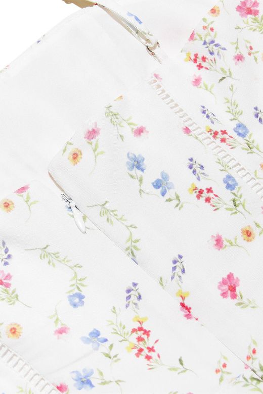 Tasmin Midi Dress - White Print