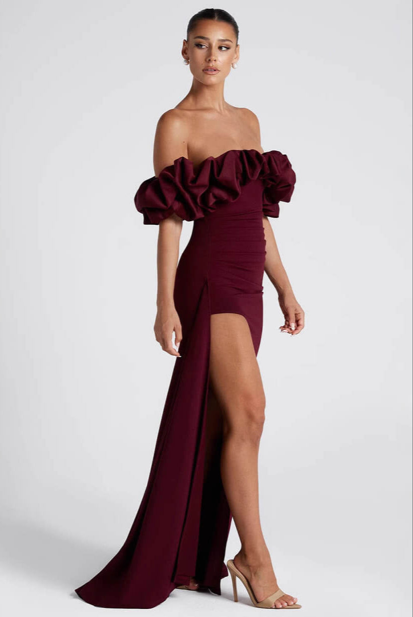 Off Shoulder Maxi Party Dress