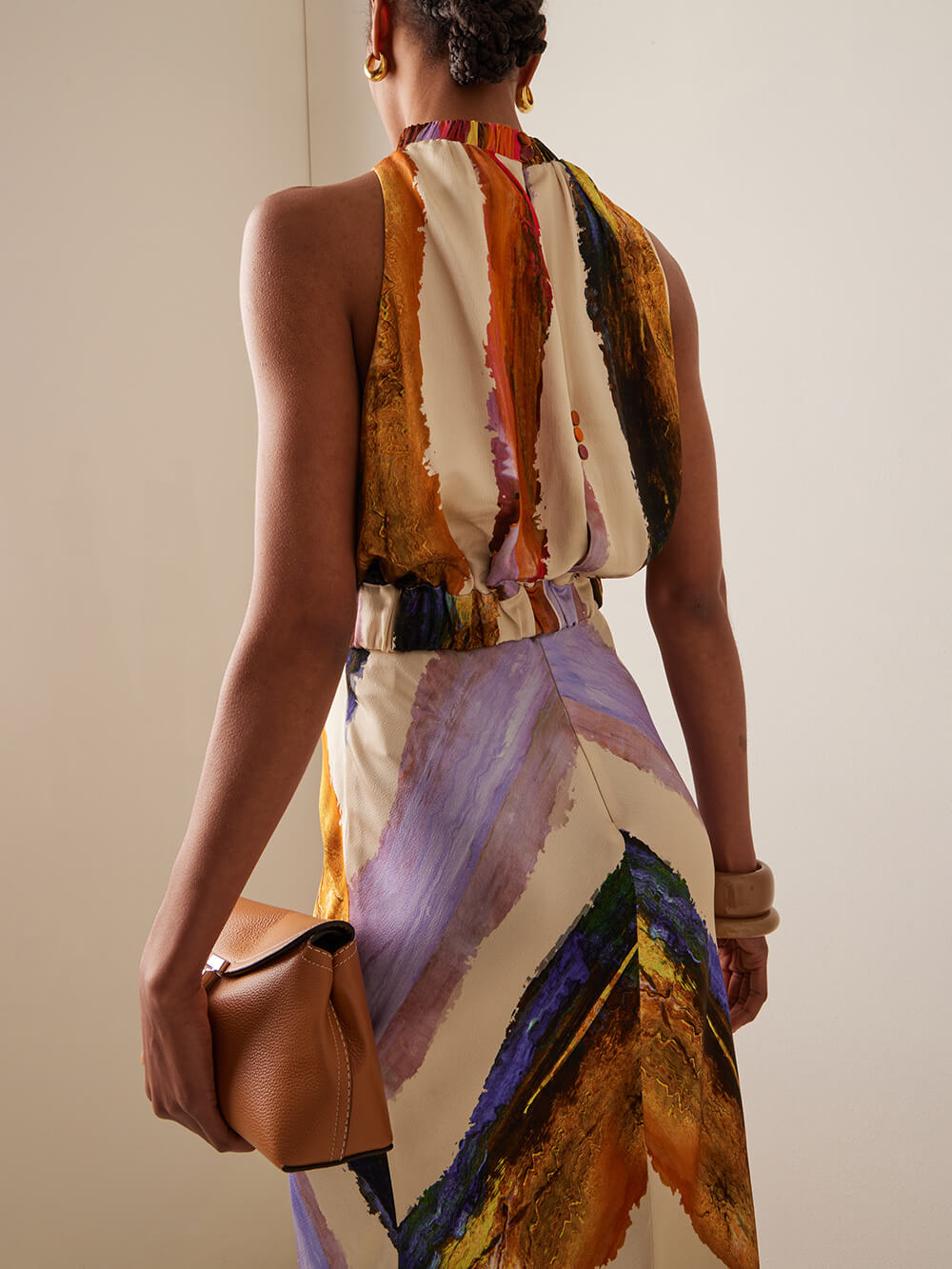 Elegant and Unique Abstract Print Camisole Top