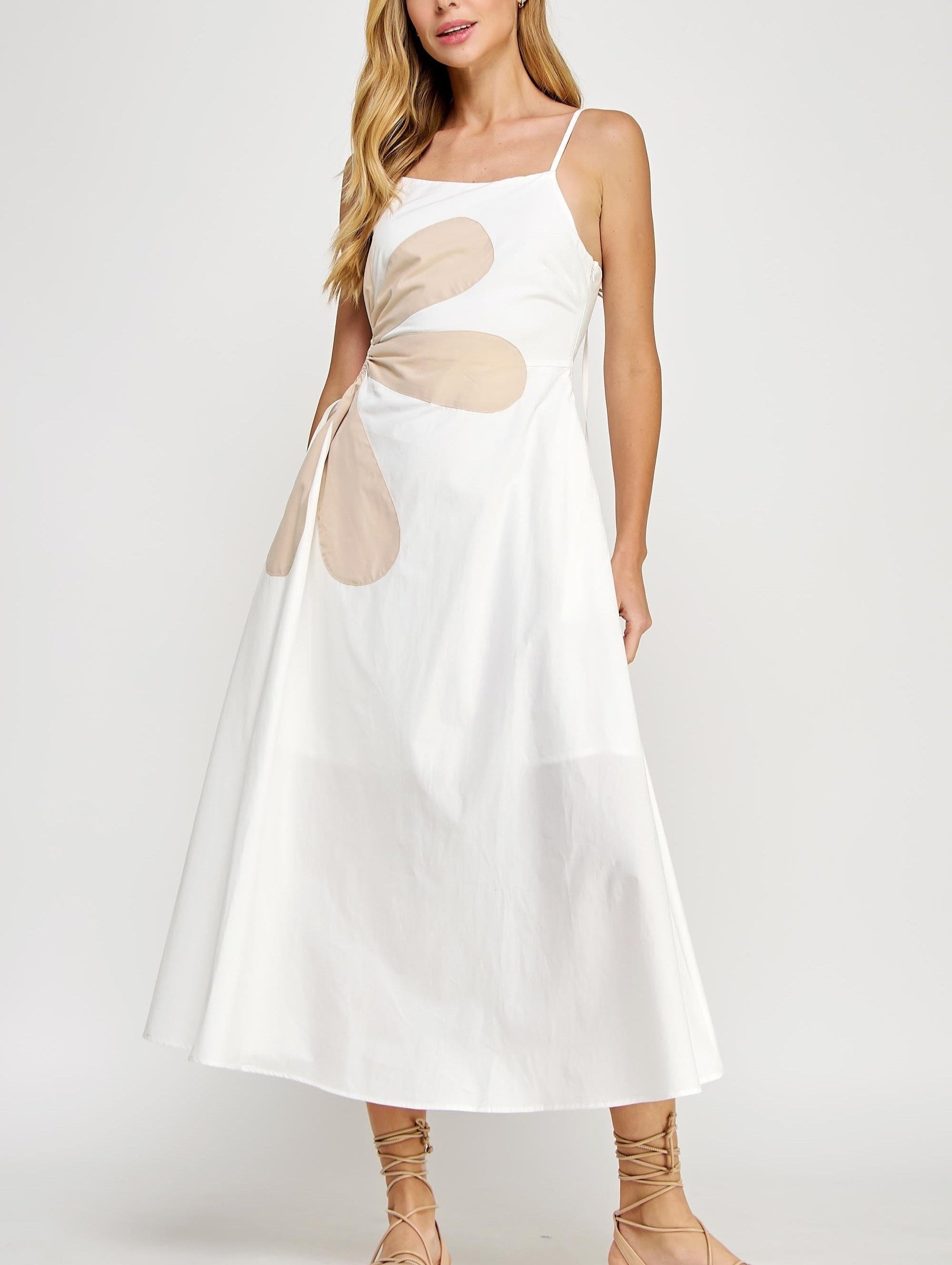 Moachic Long Dress - Off White/Almond