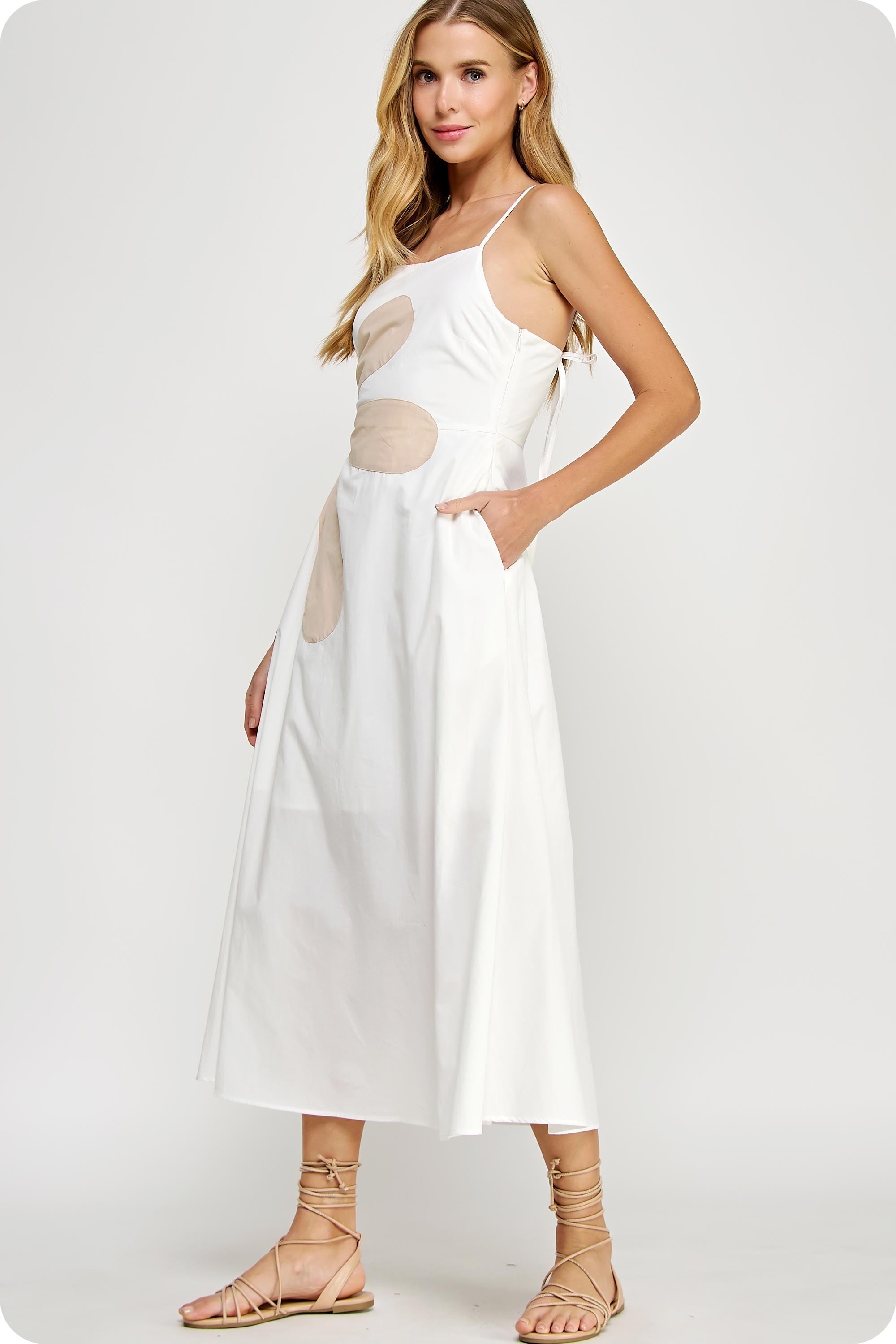 Moachic Long Dress - Off White/Almond