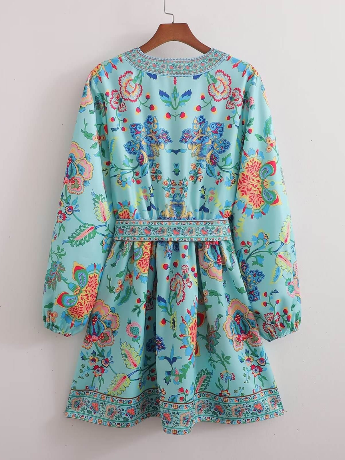 Unique Painted Pattern Print Mini Dress