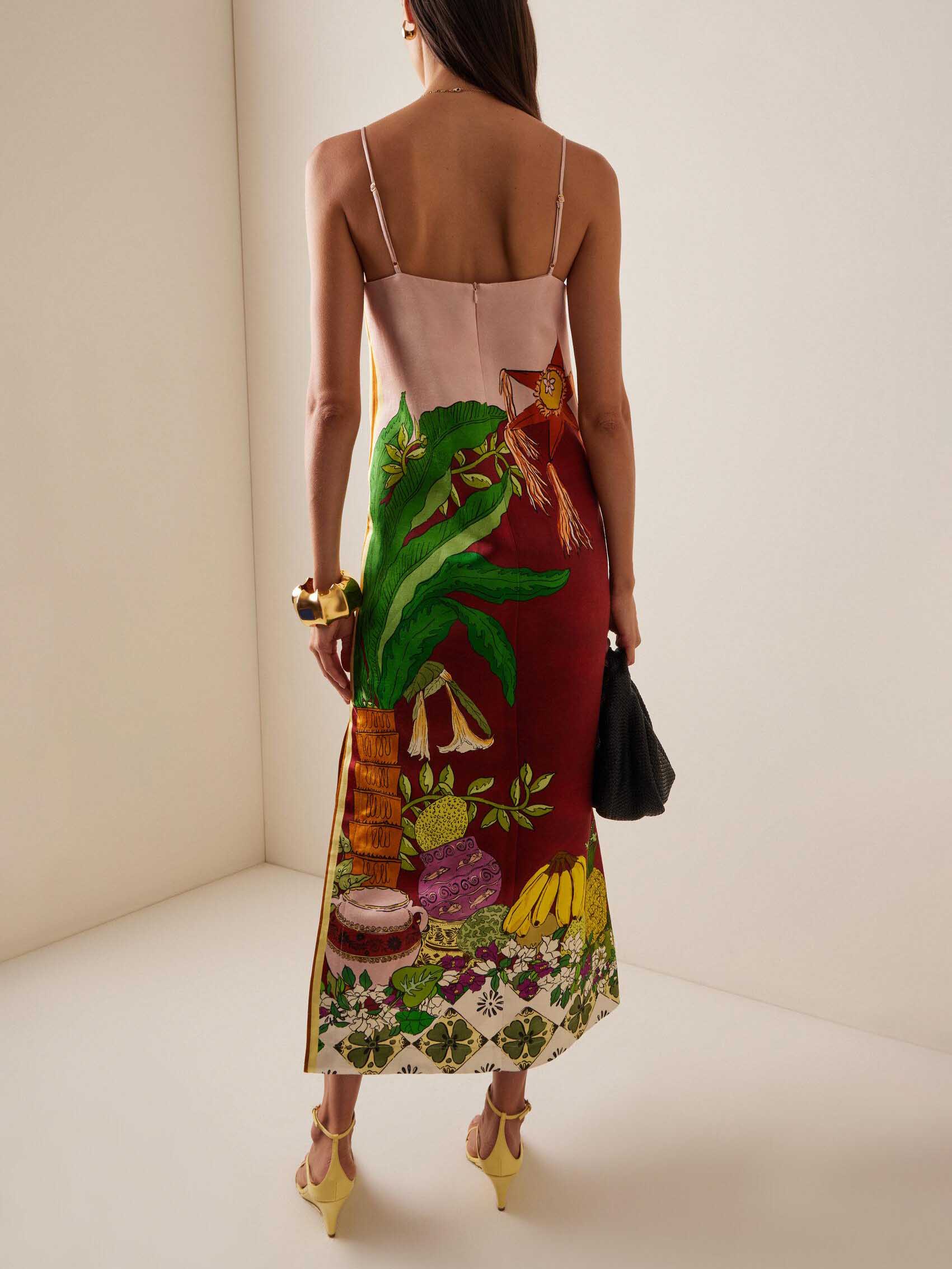 Unique Sun Tiger Floral Print Maxi Dress
